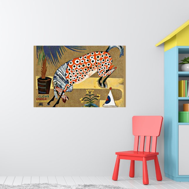 Clown Horse, fine art painting, Poster (Nursery 1)