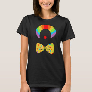 Clown in a Rainbow Coloured Wig Graphic   T-Shirt