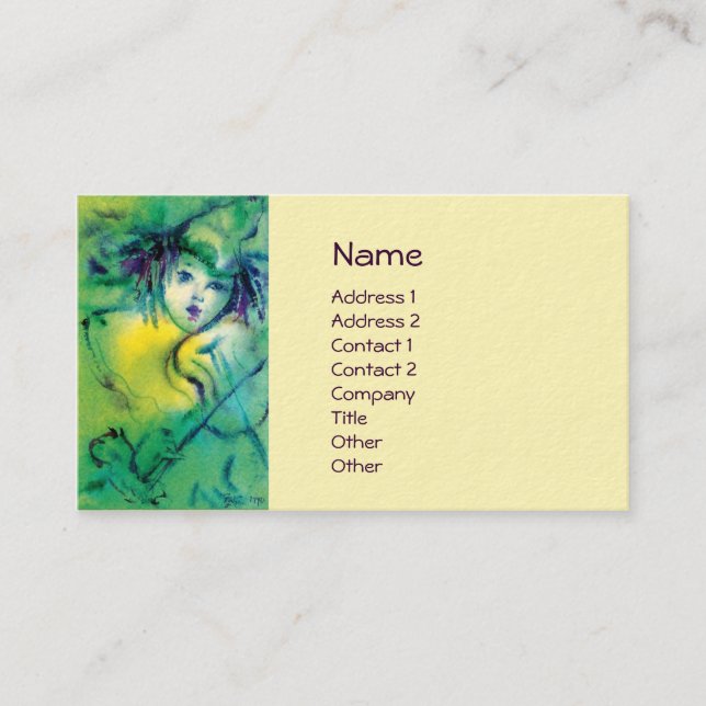 CLOWN IN GREEN BUSINESS CARD (Front)