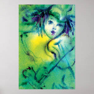 CLOWN IN GREEN POSTER