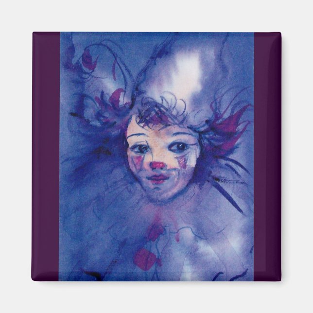 CLOWN IN PURPLE MAGNET (Front)