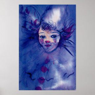 CLOWN IN PURPLE POSTER