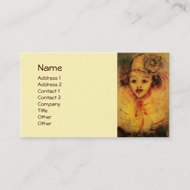 CLOWN IN YELLOW BUSINESS CARD (Front)