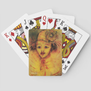 CLOWN IN YELLOW PLAYING CARDS