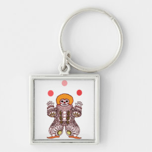 Clown Juggling Key Ring