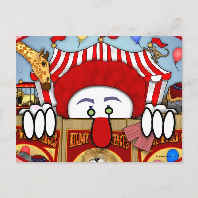 Clown Kilroy Postcard (Front)