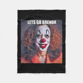 Clown Let's Go Brenda Fleece Blanket