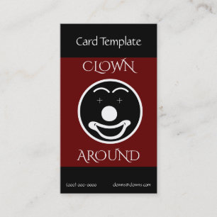 Clown Logo Comedian Business Card