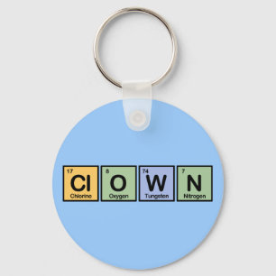 Clown made of Elements Key Ring