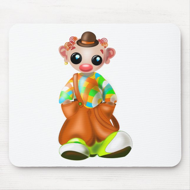 Clown Mouse Pad - Custom Colours - Text (Front)