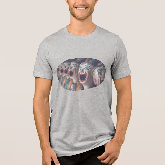 Clown Mouth Squirt Game Tri-Blend Shirt (Front)