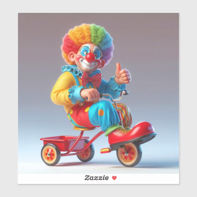  Clown on a Kids' Bicycle by Natasha Us   (Sheet)