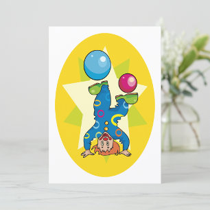 Clown On Its Head Invitation