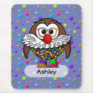 clown owl mouse mat