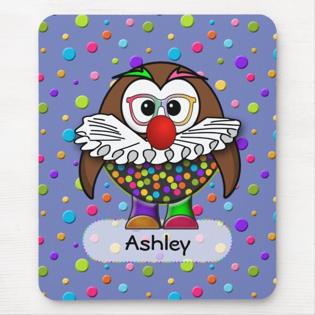 clown owl mouse mat (Front)