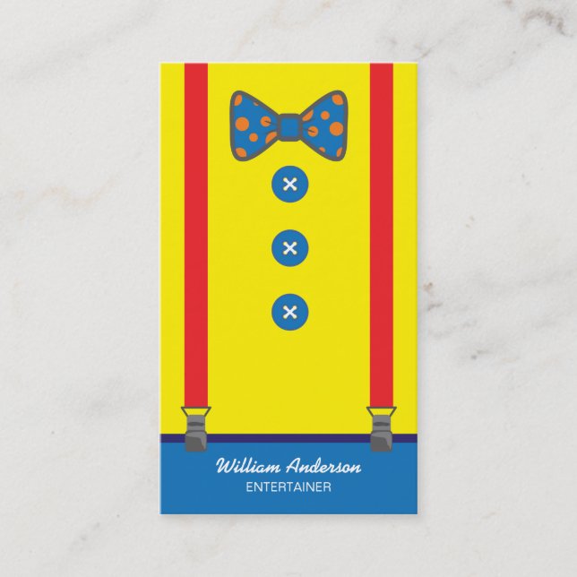 Clown Party Entertainer Business Card (Front)