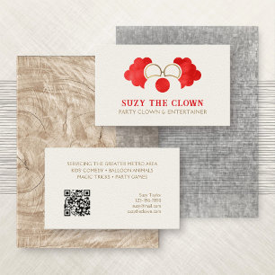 Clown Party Entertainer Business Card
