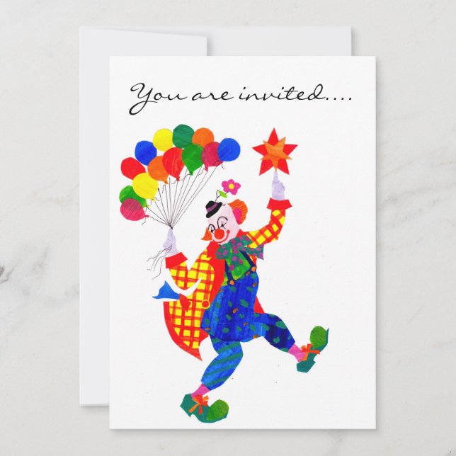 Clown Party Invitation (Front)