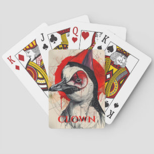 Clown Penguin Playing Cards
