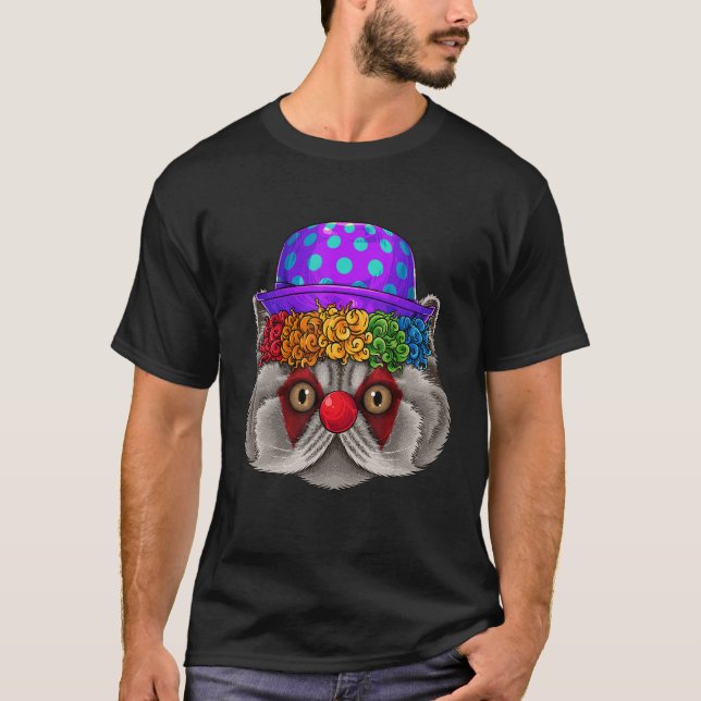 Clown Persian Circus Carnival Costume Cat Theme Pa T-Shirt (Front)