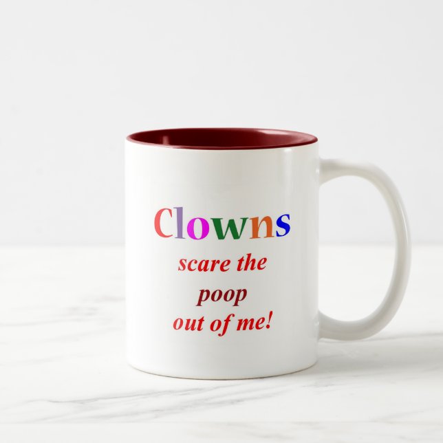 Clown Phobia Two-Tone Coffee Mug (Right)