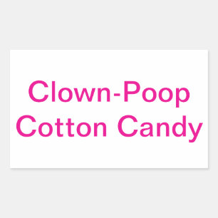 Clown-Poop Cotton Candy Jeff Hankamer Artjunkhaus Rectangular Sticker