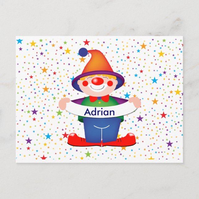 clown postcard (Front)