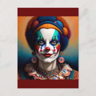 clown postcard