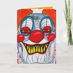 CLOWN PROWLING HALLOWEEN NIGHT card