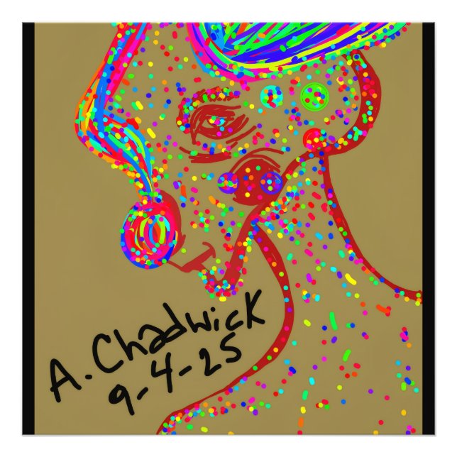 Clown Reindeer Photo Print (Front)