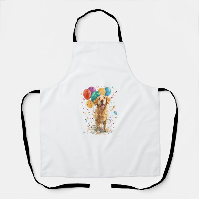 Clown Retriever – Circus Dog with Balloons Apron (Front)