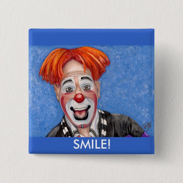 Clown Ryan Combs 15 Cm Square Badge (Front)