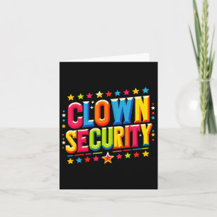 Clown Security Halloween Costume Card