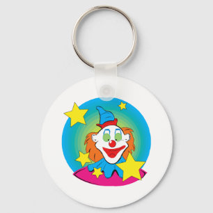 Clown seeing stars key ring
