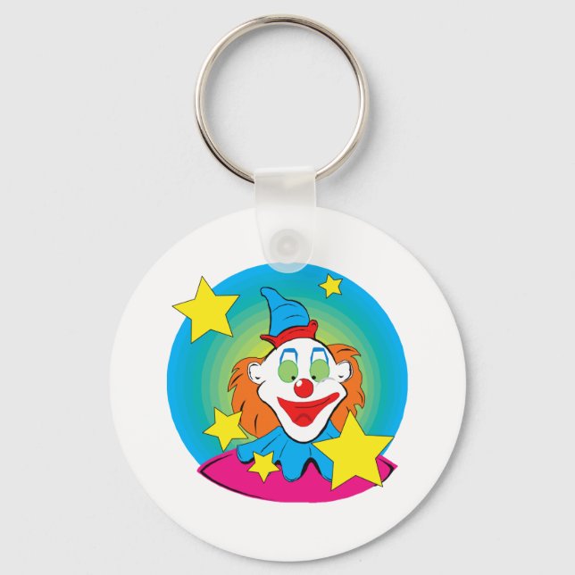 Clown seeing stars key ring (Front)