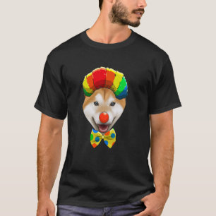 Clown Shiba Inu Circus Dog T-Shirt