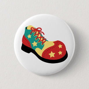 Clown Shoe 6 Cm Round Badge