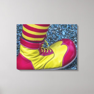 Clown shoe canvas print