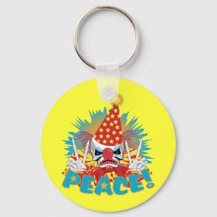 Clown Skull Key Ring
