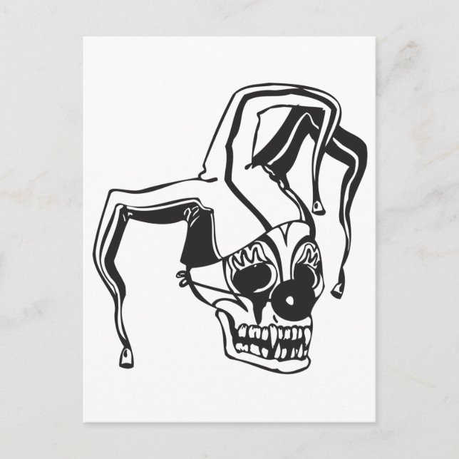 Clown Skull Postcard (Front)