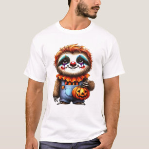 Clown Sloth Halloween Oversized T-Shirt