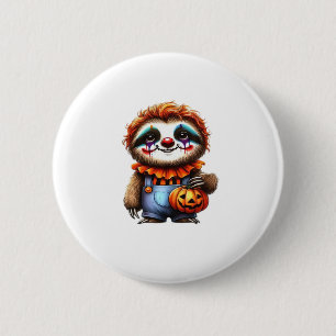 Clown Sloth Halloween Oversized T-Shirt 6 Cm Round Badge