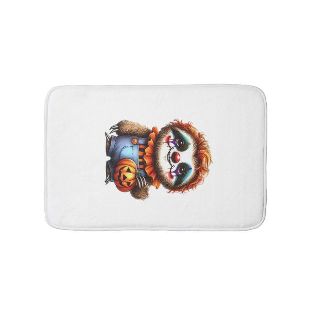 Clown Sloth Halloween Oversized T-Shirt Bath Mat (Front)