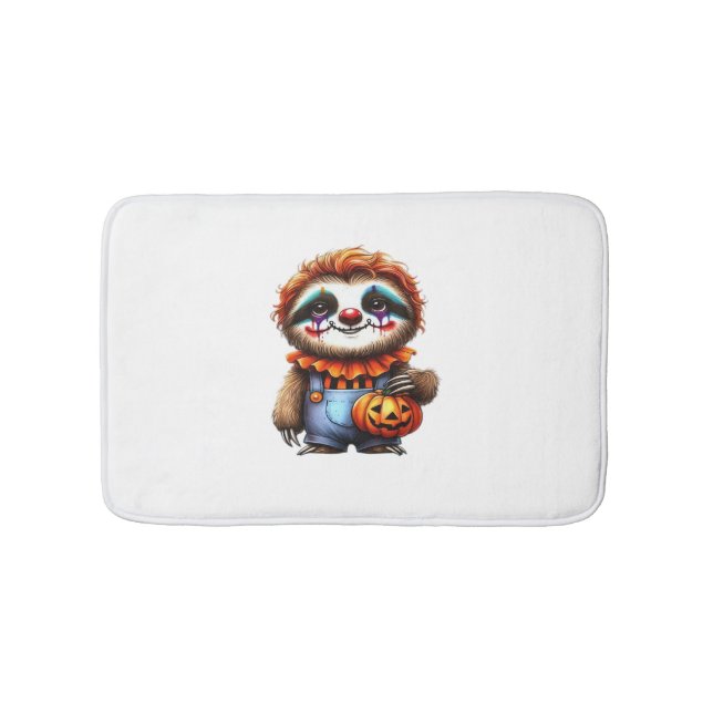 Clown Sloth Halloween Oversized T-Shirt Bath Mat (Front)