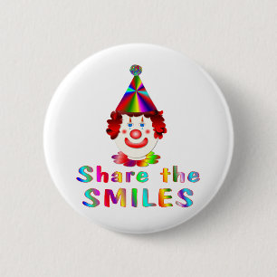 Clown Smiles 6 Cm Round Badge