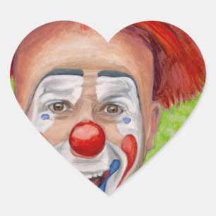 Clown Steven Daniel Copeland Heart Sticker