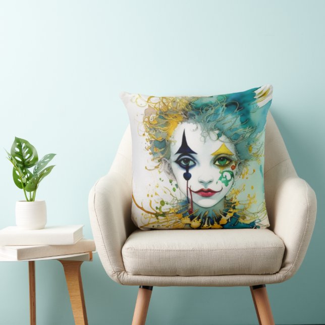 Clown Throw Pillow (Chair)