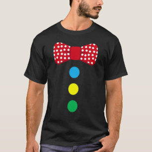 Clown Tie Costume Circus Rainbow Halloween Carniv T-Shirt