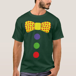 Clown Tie Costume Circus Rainbow Halloween Carniva T-Shirt