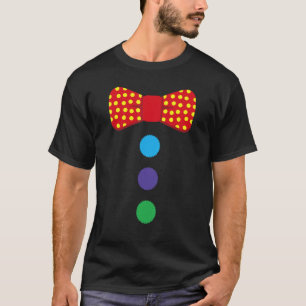 Clown Tie Costume Circus Rainbow Halloween Carniva T-Shirt